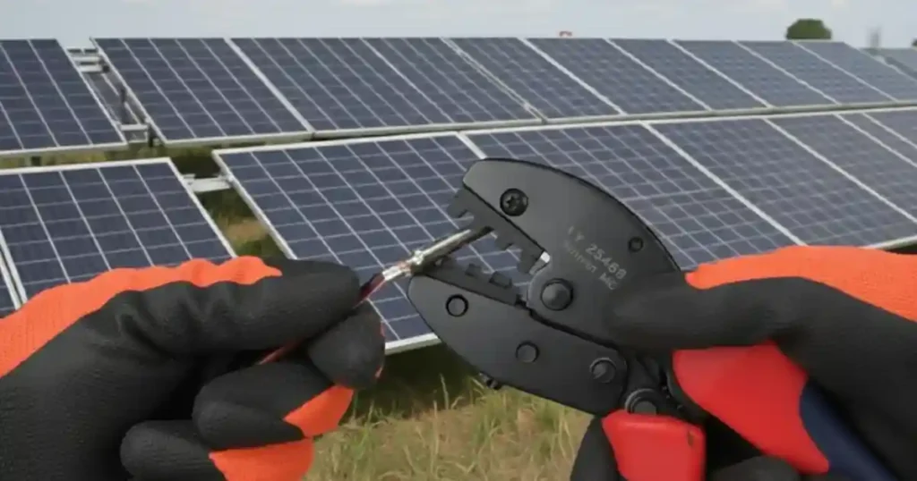 MC4 connectors installing