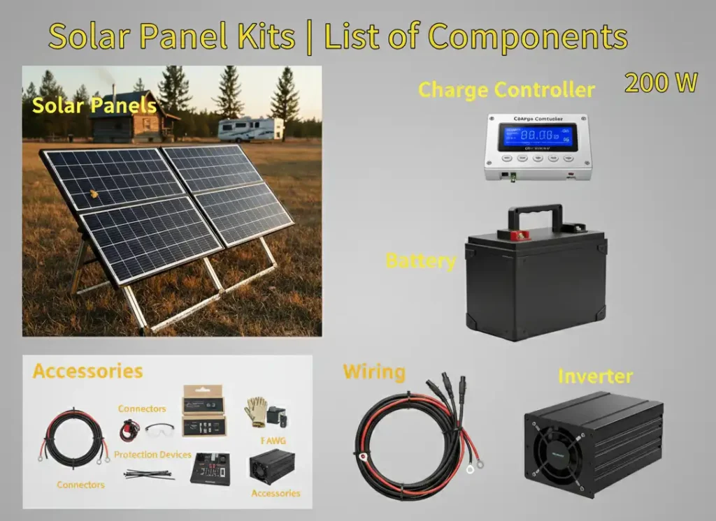 solar panel kits list of components