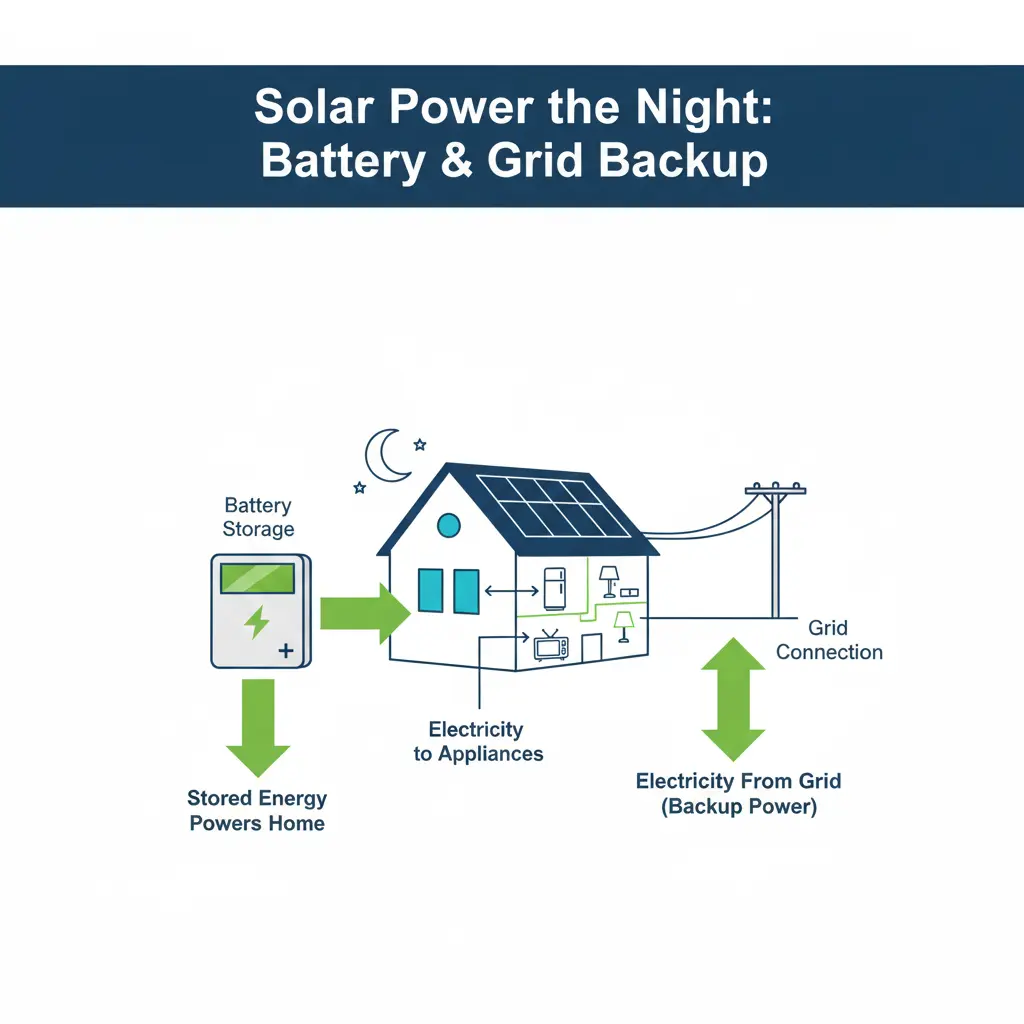 Solar panels work at night