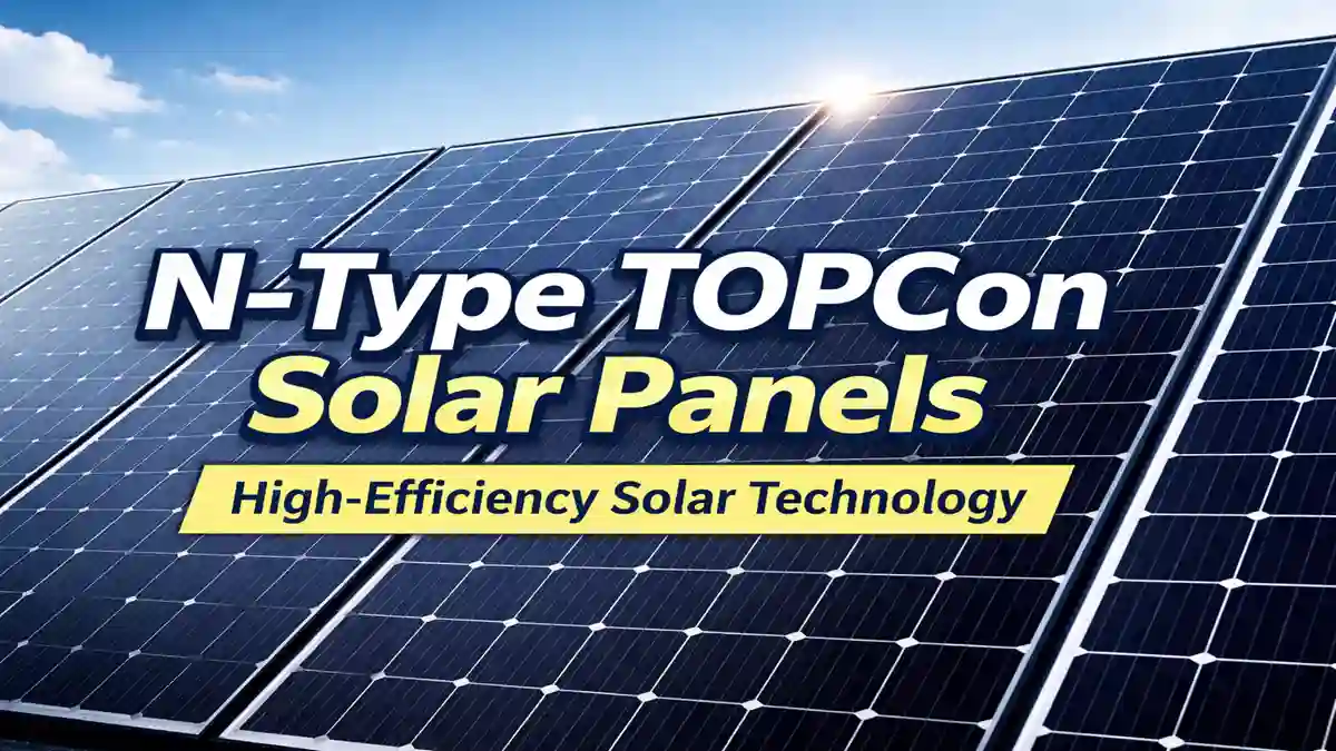 N-type TOPCon solar panel with high efficiency