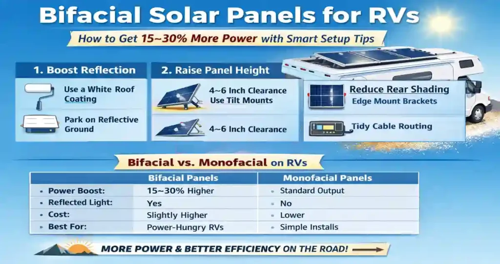 RV Solar System Optimization Bifacial Panels
