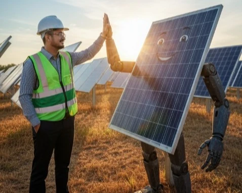 Solar panels installation celebrated by Engr. Syed Farrukh Anwar for clean energy