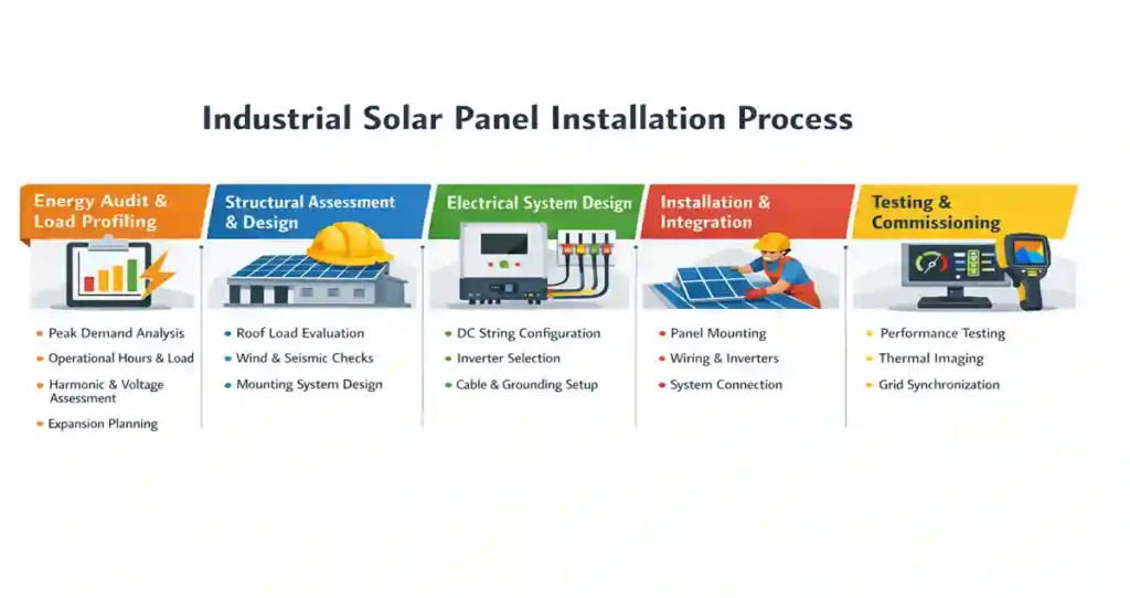 Industrial Solar Panel Installation Process