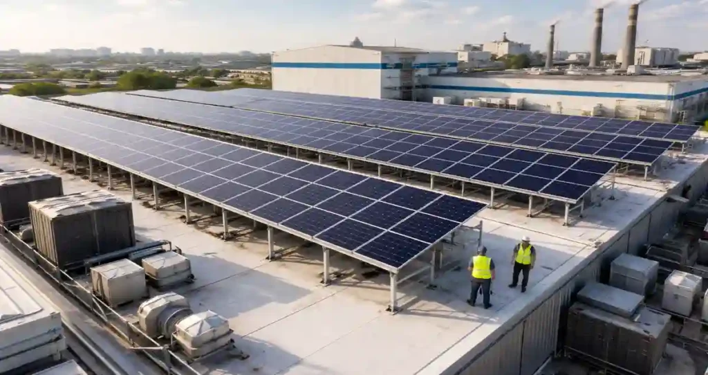 Solar Panels for Industrial Buildings and Rooftops 
