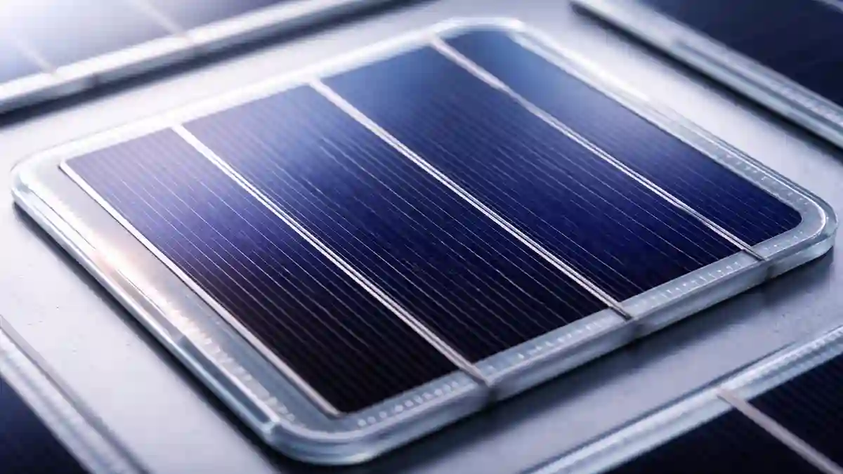 A high-efficiency N-type solar cell used in HJT Solar Panels, featuring multi-busbar architecture for optimized current collection in hot climates