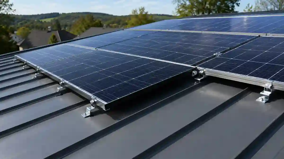 Installing solar panels on a metal roof with a standing seam mounting system