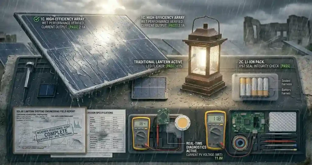 Costco Solar Lantern Lights vs Walmart internal components including batteries, solar panels, and LED modules