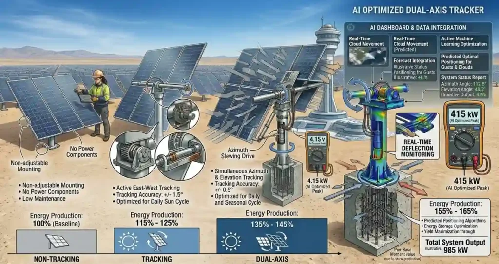 Dual axis solar tracker commissioning and performance verification checklist