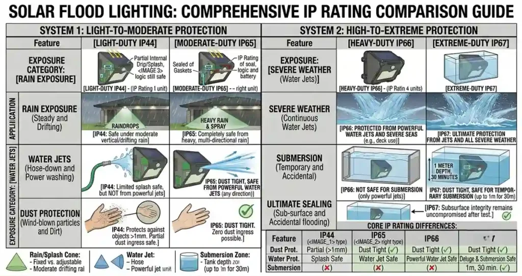 Field of view comparison between LED illumination and camera coverage in solar security camera lights