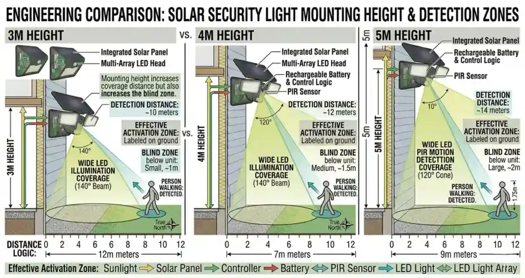 Comparison between combined solar security camera light and separate solar light and camera systems