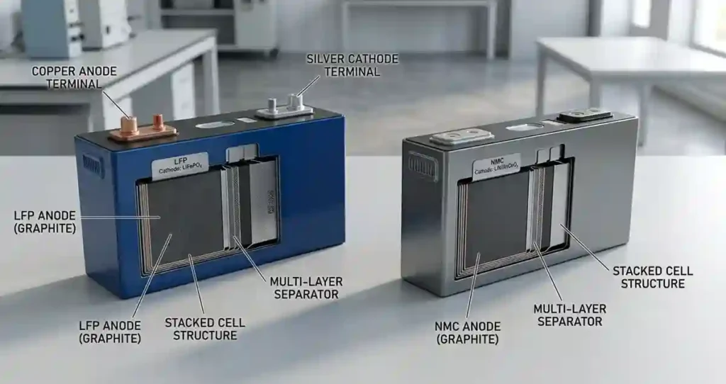 LFP Battery vs NMC battery chemistry comparison