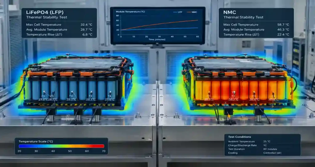 LiFePO4 vs lithium-ion thermal stability