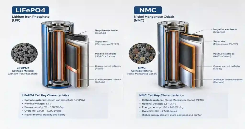 LiFePO4 vs Lithium-Ion cell chemistry