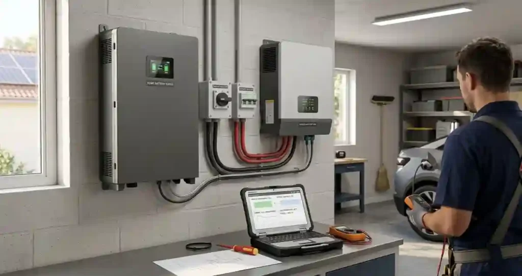 Solar Panel Repair with home lithium battery and hybrid inverter