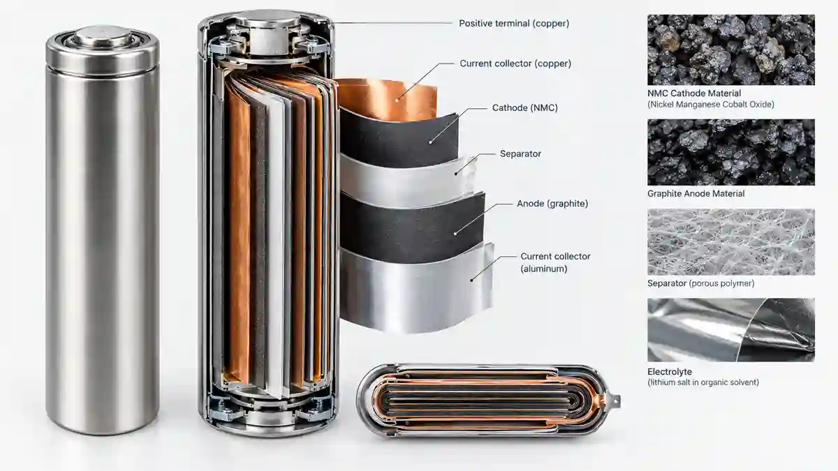 NMC battery lithium-ion cell with nickel manganese cobalt cathode