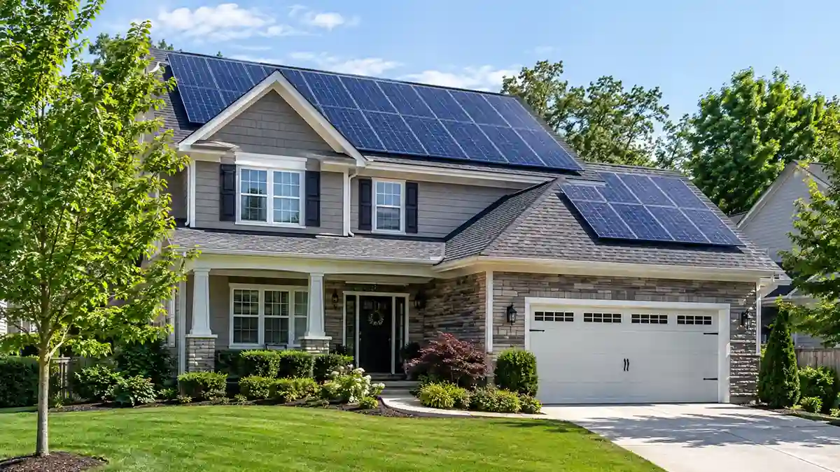 residential solar panel installation
