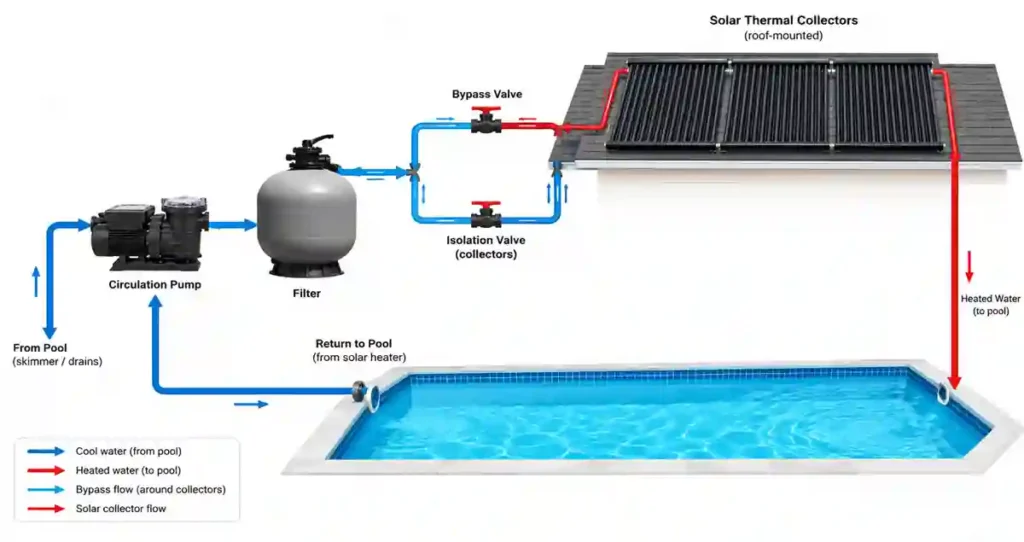 Solar Water Heater for Pool: Types, Sizing and Cost - SolarVision AI